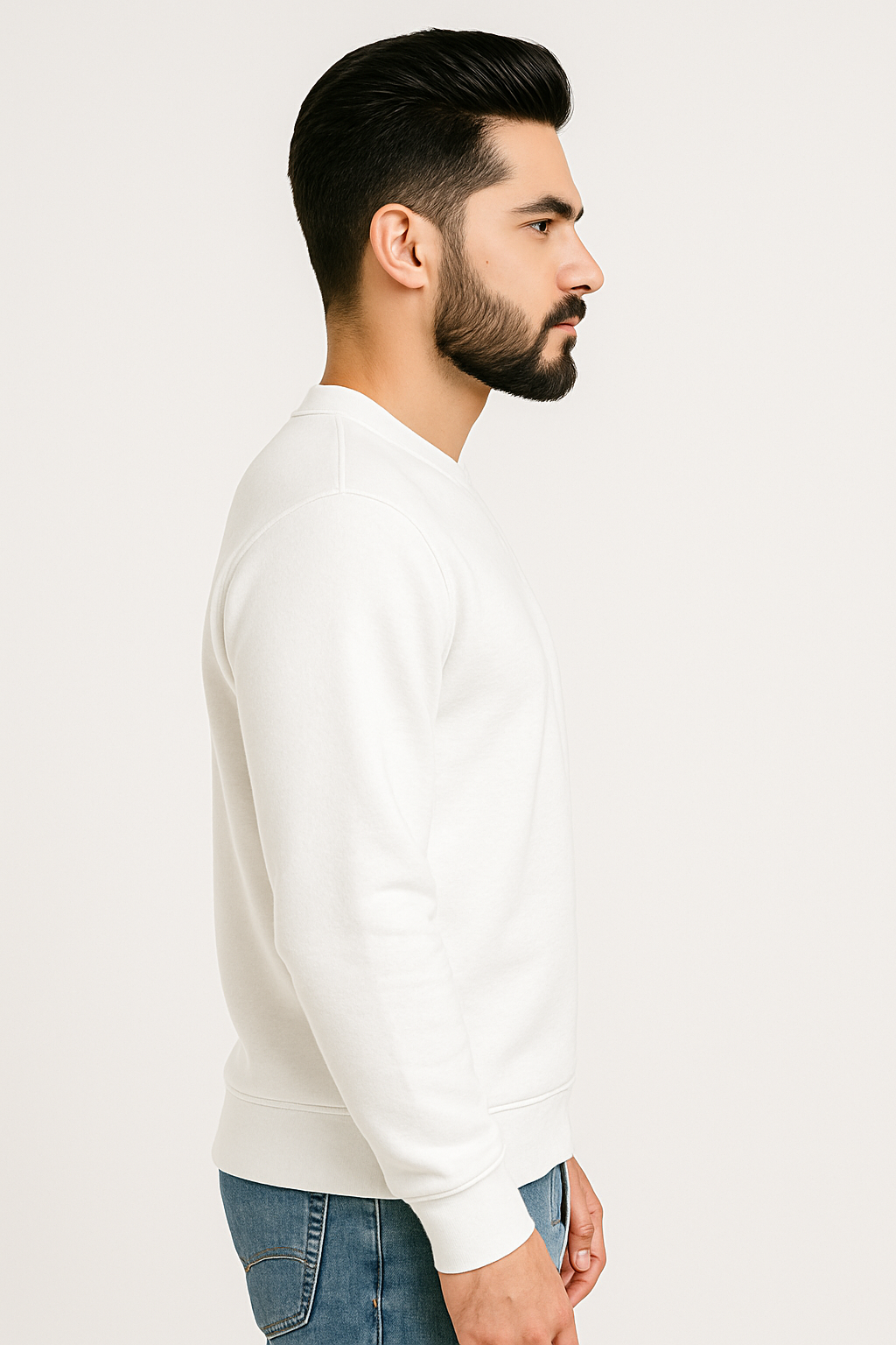Fuddu Fashion White Premium Sweatshirt – Everyday Streetwear Essentia